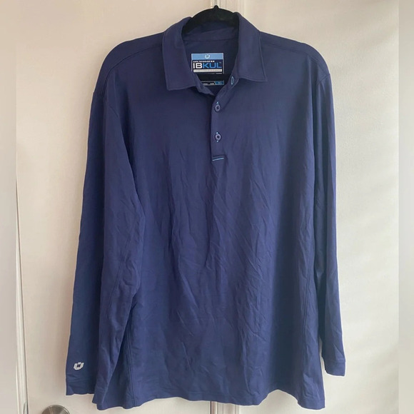 IBKUL Long Sleeve Polo Shirt. - Picture 1 of 6